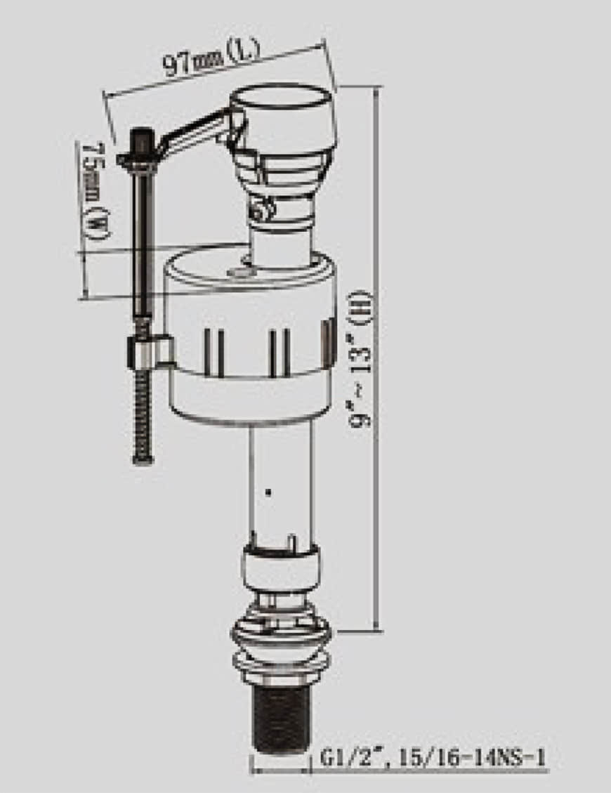 Adjustable Pin Design Fill valve