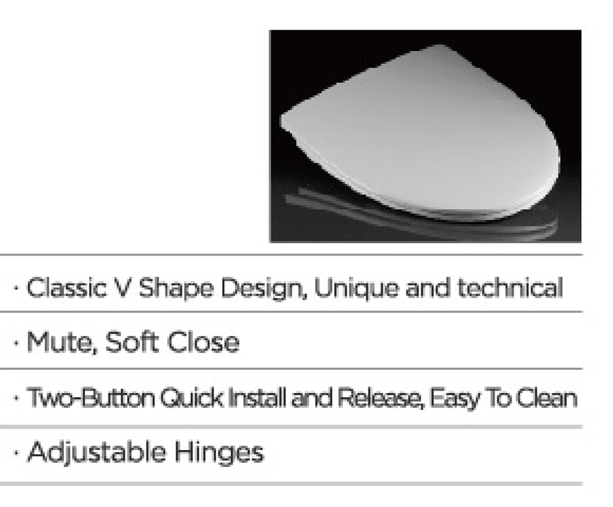 V Shaped PP Shaped Toilet SeatBP0215TB