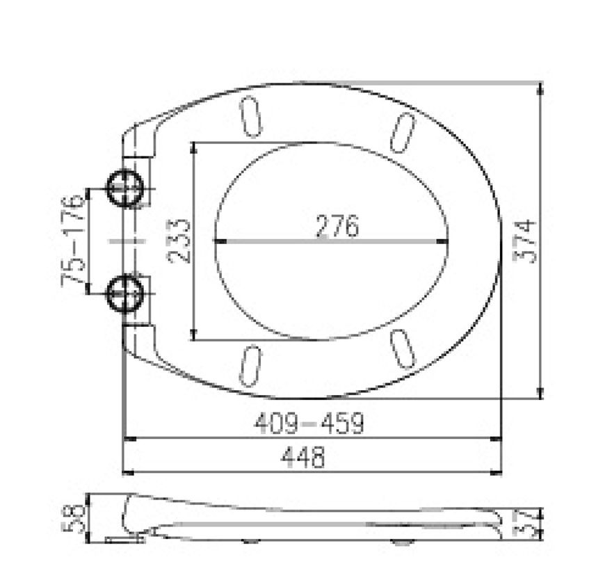 Standard Round European Design PP TOILET SEAT BPO122TB