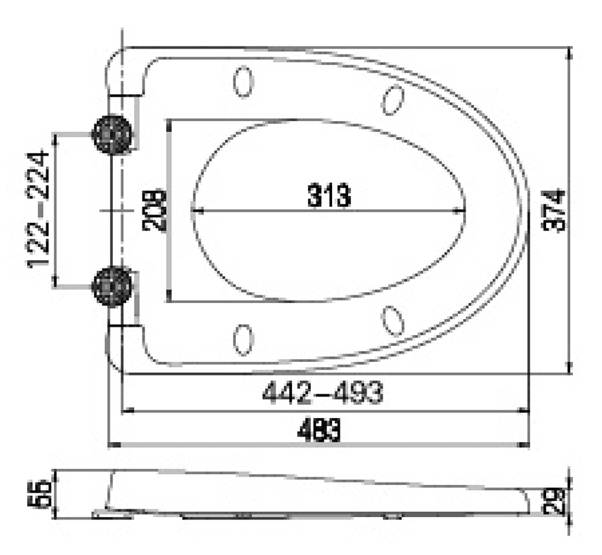 Weighty V Shape, Strong and Nice TOILET SEAT BP0203TB Buy Weighty V
