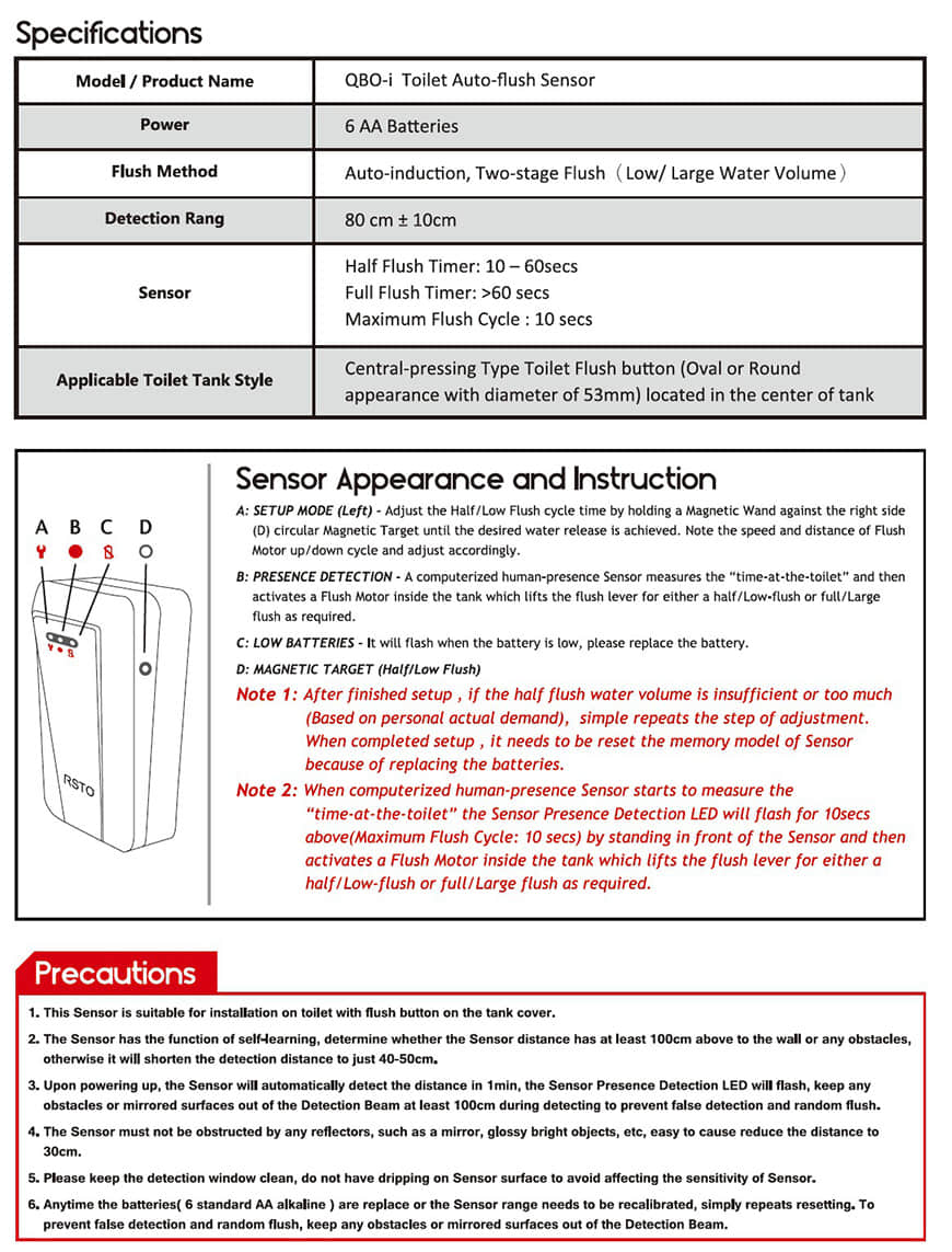 Automatic Toilet Flusher For Top Push Button Toilet QBOI Buy