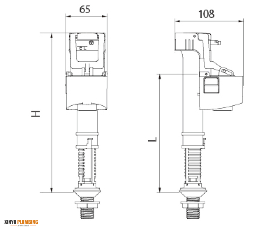 WDI B3300M Fill Valve Buy BOTTOM ENTRY ADJUSTABLE, INLET VALVE